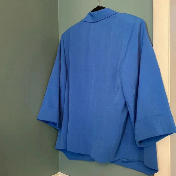 Kasper women’s open blazer - 18 W - bright blue - 3/4 sleeve - great condition - Picture 6 of 6